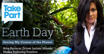 Leilani Munter Featured on MSN.com for Earth Day; Driver Set to Appear at Two Events This Weekend