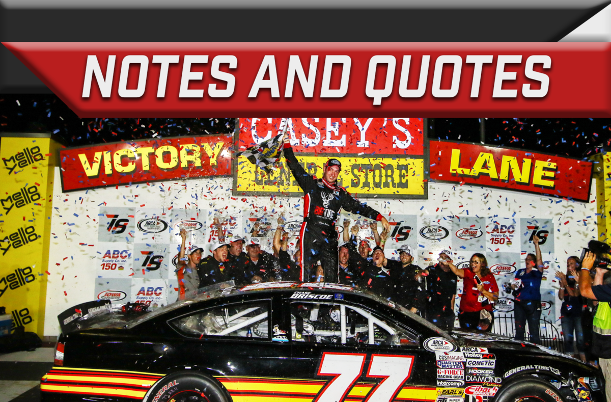 Briscoe best at Iowa, Benjamin delivers, Burton learns