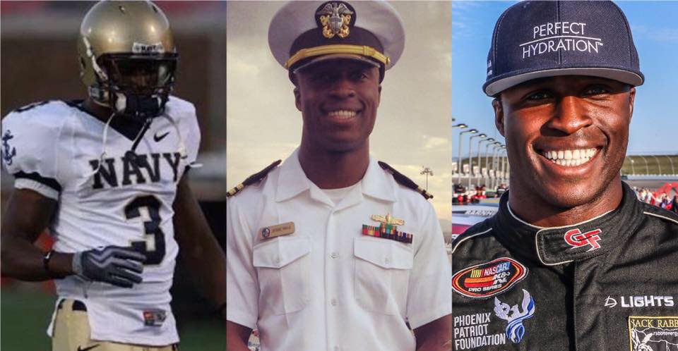 Navy Officer, Midshipman, rookie Jesse Iwuji preps for Daytona debut with a "Patriot"