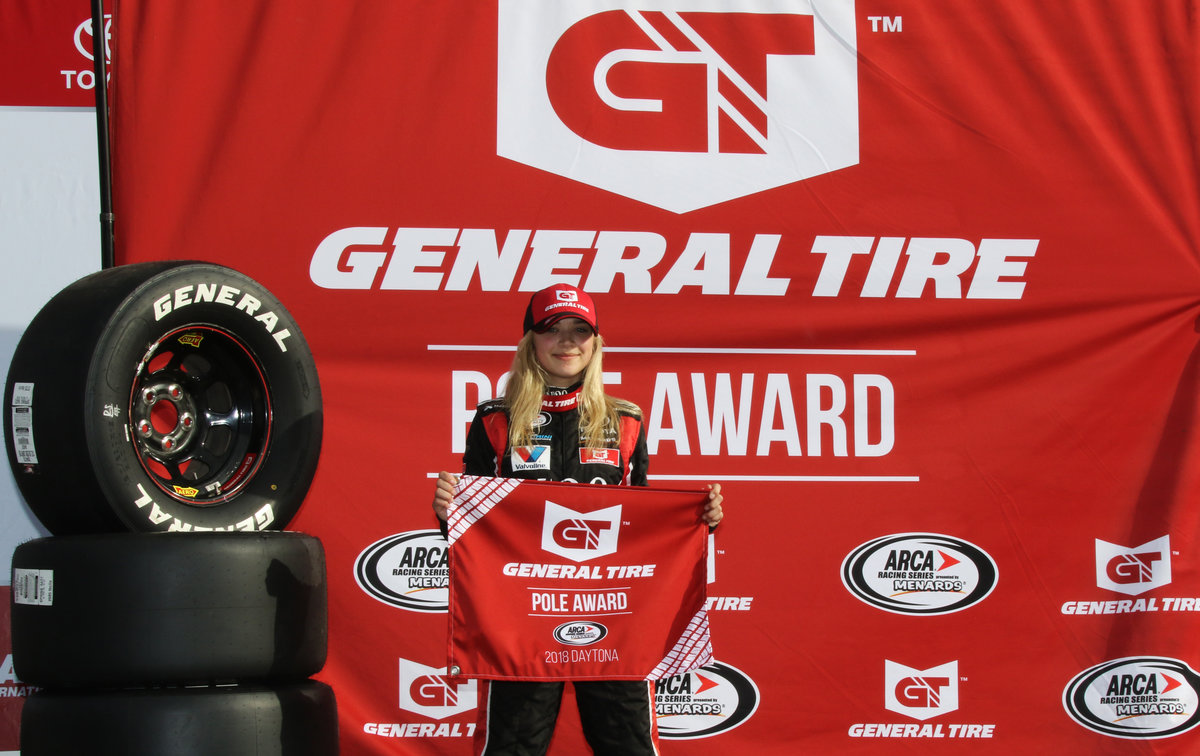 Girls go at Daytona; Decker wins General Tire pole for Lucas Oil 200