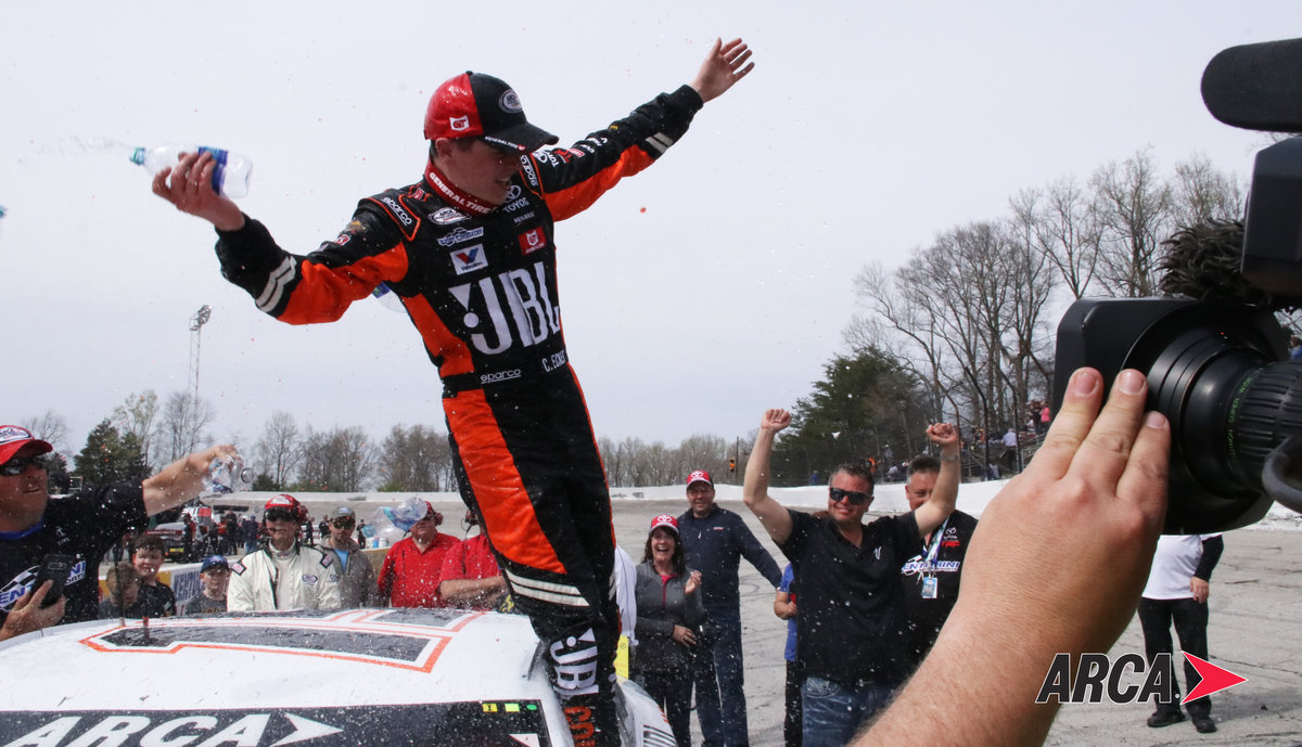 Thriller at Salem...Eckes holds off Smith for first ARCA win