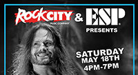 May 18: Gary Holt (Exodus/Slayer) ESP Clinic at Rock City Music Co.
