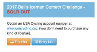 Transfer spots still available for Bell's Iceman, deadline Friday the 13th.
